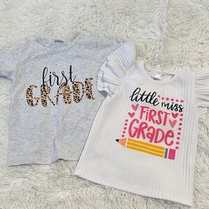 🦆 Sparkle in Pink First Grade Shirts Size 6